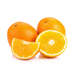 Ripe orange isolated on white background