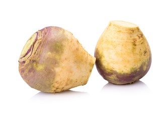 Swede isolated on white background