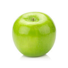 green apples isolated on white background