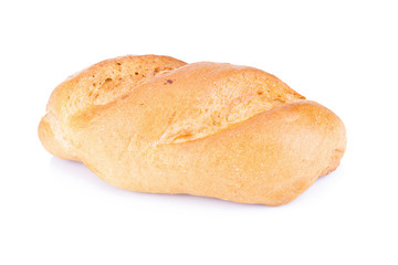 Tradtional homemade bread on white background
