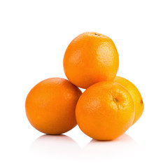 Ripe orange isolated on white background