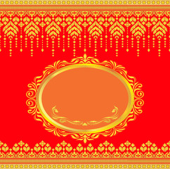 line thai silk pattern line vector design for text background