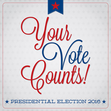 American election typographic card in vector format.
