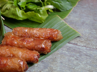 Vietnamese food, spring roll, bun,cha gio