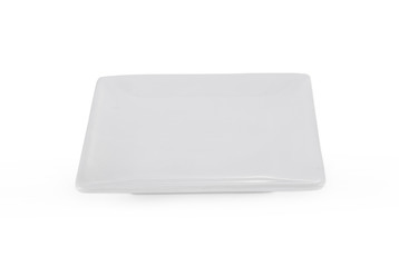 square white plate on white background