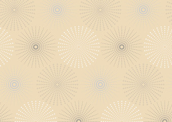 Dotted line spherical geometric seamless pattern. Endless texture. Pattern swatches included in file.