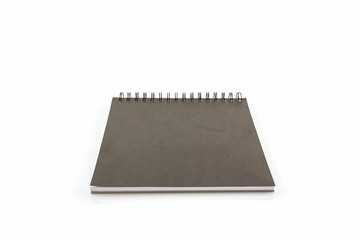 Close up black sketch book.