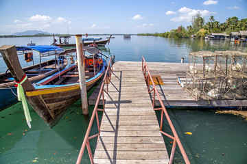 Fishing Boats in the Harbor, krabi, Thailand