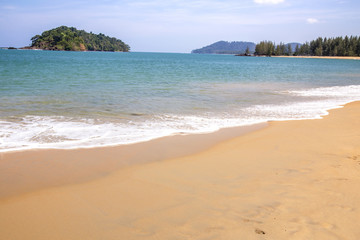 sand beach and blue sky