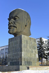 Monument to Vladimir Lenin in Ulan-Ude city, Russia.