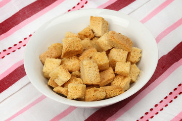 homemade croutons