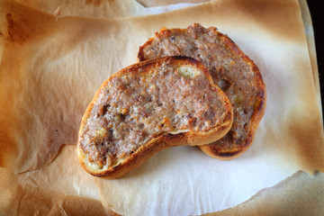  sandwiches with minced meat