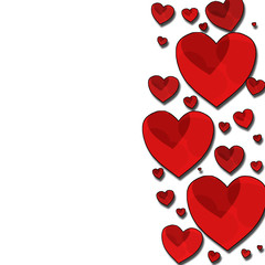 Background with red and white hearts.