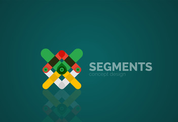 Vector outline minimal abstract geometric logo