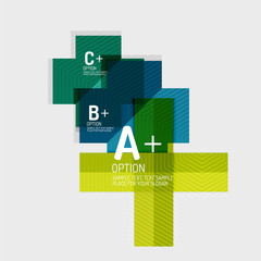Paper style abstract geometric shapes with infographic options