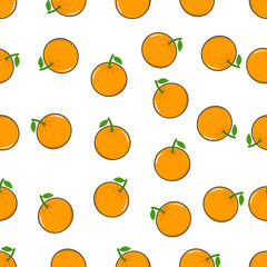 seamless pattern with orange fruit