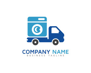 Laundry Delivery Logo Design Template