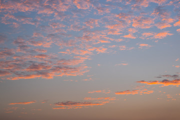 Beautiful colors on cloudscape at sunset and sunrise for backgro