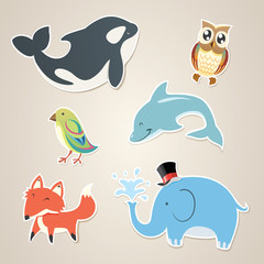Animal sticker set