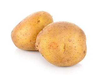 potato on white background