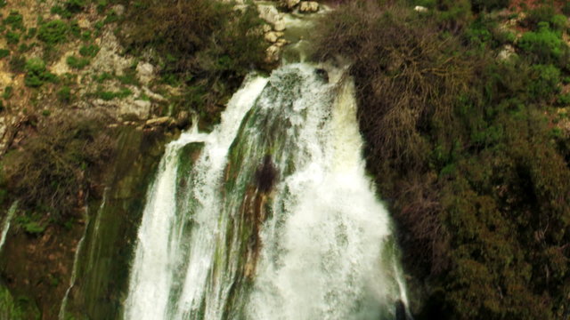 Royalty Free Stock Video Footage of Tahana Waterfall and surroundings shot in Israel at 4k with Red.