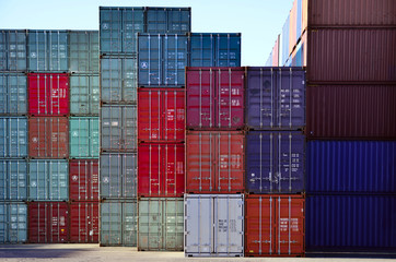 Cargo container yard, the Port of Tokyo, Japan

