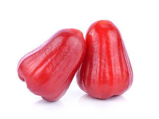 rose apple on white background