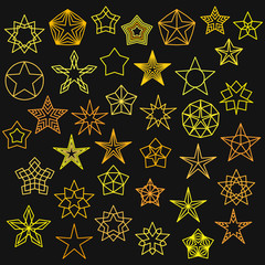 Big Set of Monoline Star Icons