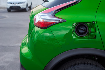 Fototapeta na wymiar outdoor tank green car