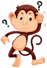 Little monkey looking confused