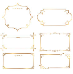 Obraz premium decorative gold frame set Vector 