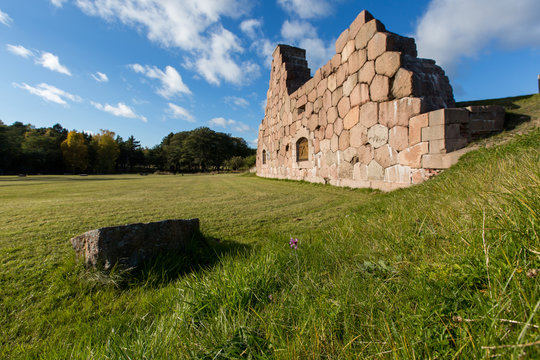 The old fortress in Finland, ruins, Aland Islands, Bomarsund