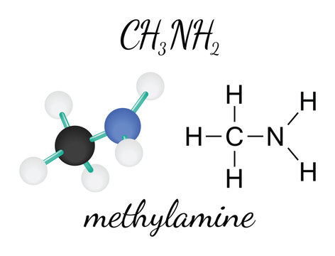 CH3NH2 methylamine molecule