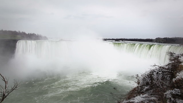 Front view of Horseshoe falls at Niagara falls