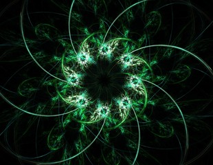 Abstract fractal patterns and shapes. Fractal texture for prints.