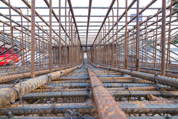 Steel bars with blur background