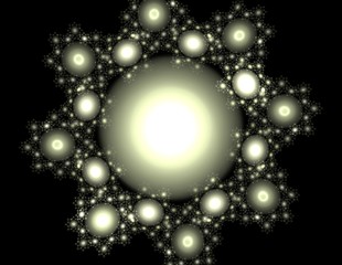 Illustartion of Gold glittering star dust circle