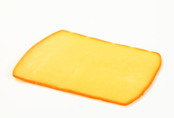 Slice of smoked cheese