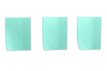 colored paper stickers isolated on a white background