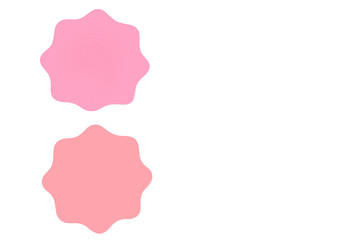 colored paper stickers isolated on white background with space for text