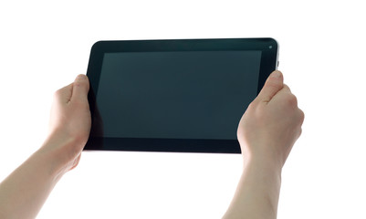 Tablet PC in hands