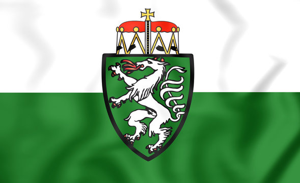 Flag of Styria Bundesland, Austria.