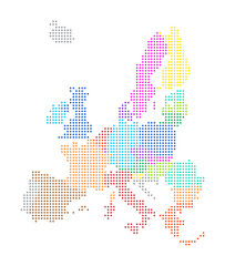 Fototapeta na wymiar European Union Map - colorful