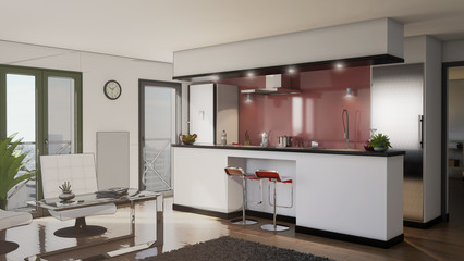 appartement moderne sketch