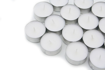 piccole candele bianche