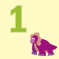 Number one. One dinosaur (Protoceratops).