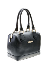 Black womens bag isolated on white background.