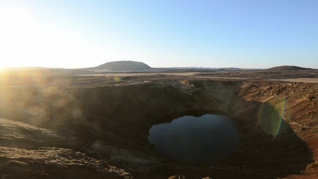 Kerid volcanic crater lake