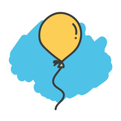 Cartoon doodle balloon.