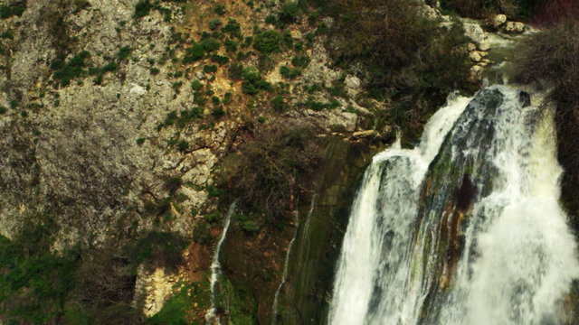 Royalty Free Stock Video Footage of Tahana Waterfall shot in Israel at 4k with Red.